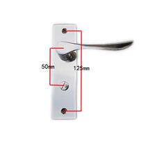 Bathroom lock Bathroom door lock Aluminum alloy door handle lock Bathroom door lock Single tongue keyhole distance 125mm