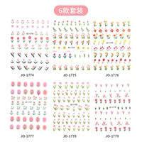 6 наклейки на серии тюльпанов