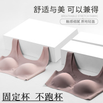 Uncovered female vested steel-free circle small chest polymer one type non-disassembly corset bra thin