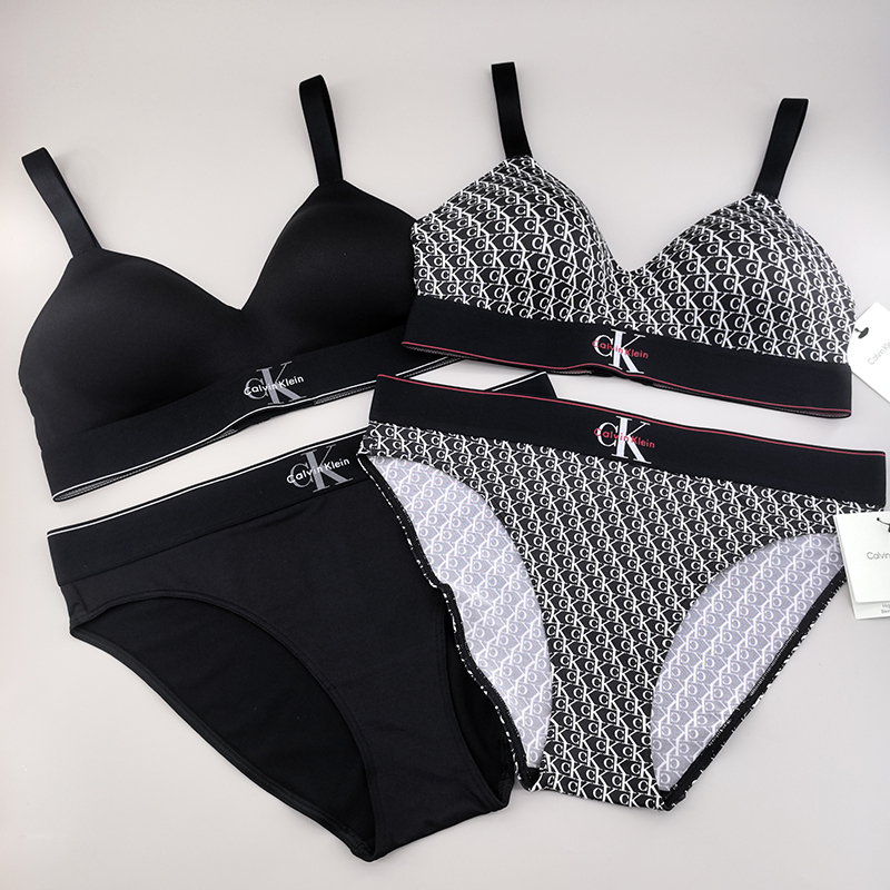 Kuang Lingling's Same Style Ck Lingerie 26 Spring/Summer Women's Jacquard Shoulder Strap Soft Cup Bra and Half-Coverage Panties Qf8877 Kuang Lingling's Same Style Ck Lingerie 26 Spring/Summer Women's Jacquard Shoulder Strap Soft Cup Bra and Half-Coverage Panties Qf8877
