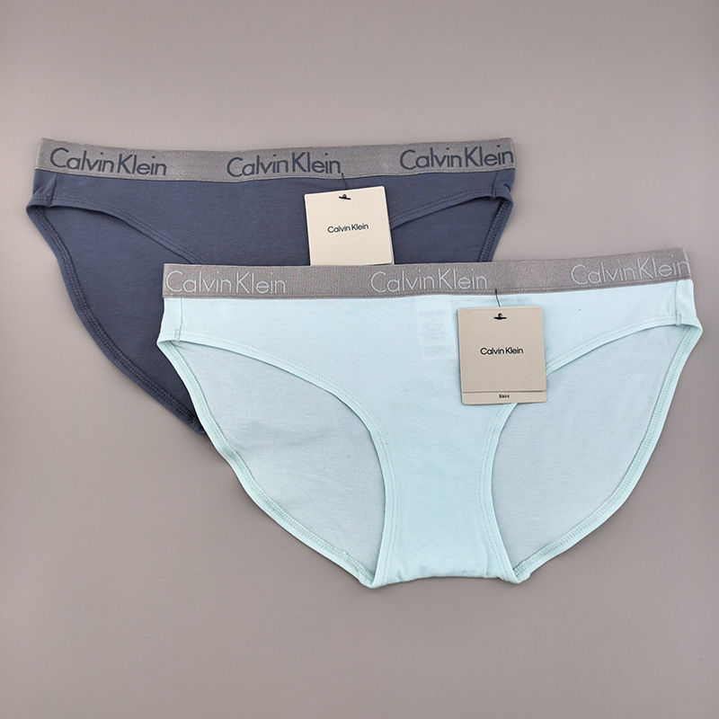 Ck Genuine Calvin Klein Classic Silver-Edged Logo Waistband Pure Cotton Women's Briefs Qd3540 Ck Genuine Calvin Klein Classic Silver-Edged Logo Waistband Pure Cotton Women's Briefs Qd3540