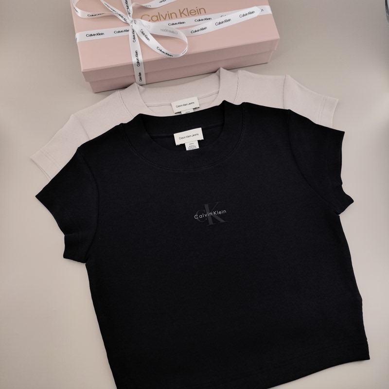 [Celebrity Style] Ck Jeans25 Spring/Summer Women's Printed Hot Girl Heavyweight Regular Shoulder Short Sleeve T-Shirt 47Ab802