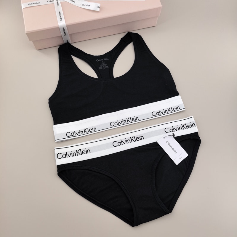 [Same Style as Celebrities] Ck Underwear Without Underwire, Thin Padding, Light Sports Racerback Beauty Back Vest Bra