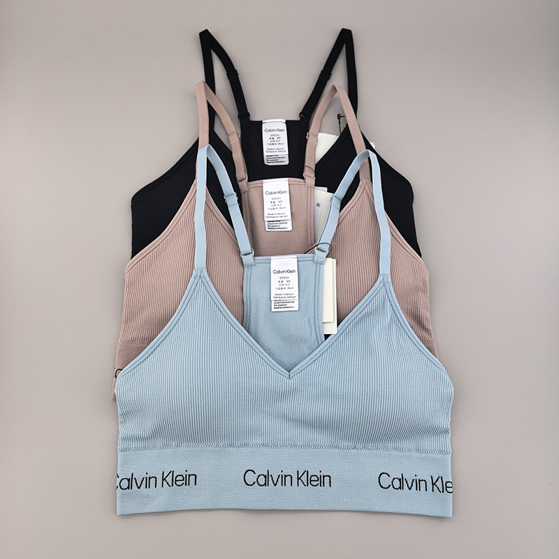 Ck Underwear Spring/Summer New Women's Thin Strap Heart-Shaped Neckline Comfortable Thin Padded Wireless Bra Qp3385 Ck Underwear Spring/Summer New Women's Thin Strap Heart-Shaped Neckline Comfortable Thin Padded Wireless Bra Qp3385