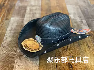US imported Western cowboy hat bohaite rhinestone Straw Hat sun hat jugabe harness shop promotion