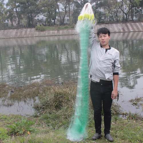 2 m high imported green silk weighted sinking net three-layer fishing net sticky net silver carp bighead carp crucian wire net fishing catch net