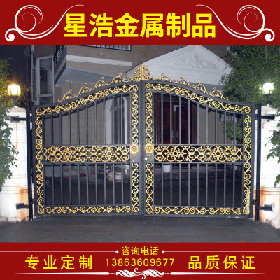 Iron Art Gate Yard Countryside European-style Villa Courtyard pair open door rural community Double doors stainless steel into the door