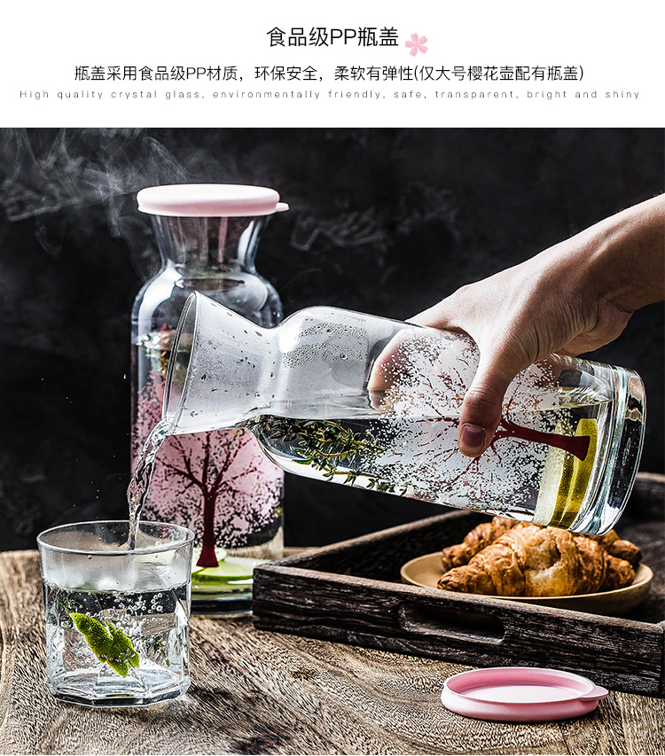Nhập khẩu ấm đun nước bằng lưới cây anh đào đỏ ấm đun nước thủy tinh cầm tay - Tách bình giữ nhiệt giá rẻ