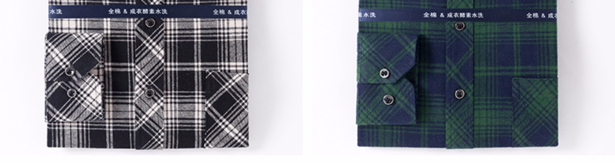 Áo sơ mi cotton trung niên nam tay dài cộng với phân bón XL mùa thu kẻ sọc cotton kẻ sọc bố áo kẻ caro
