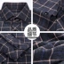 Áo sơ mi cotton trung niên nam tay dài cộng với phân bón XL mùa thu kẻ sọc cotton kẻ sọc bố