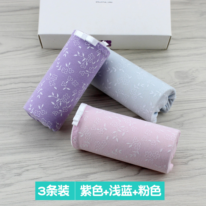 Bướm Anfen đồ lót womens chính hãng thấp eo tinh khiết bông nghiền flowersexy dễ thương phụ nữ thở phẳng nhỏ sừng đồ lót.