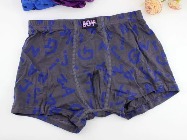 Jiantong nam lớn trẻ em đồ lót cotton boxer quần short cậu bé học sinh trung học cơ sở eo giữa bốn góc hộp quà