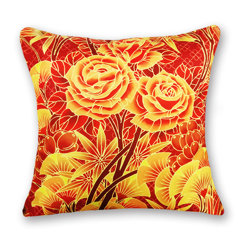Swan, red pillow, cloth, sofa