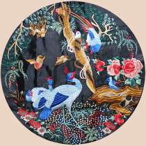 Red Crane 36cm Embroidery Chinese Wind Flower Bird Round Embroidery Buzi Home Decoration Embroidery