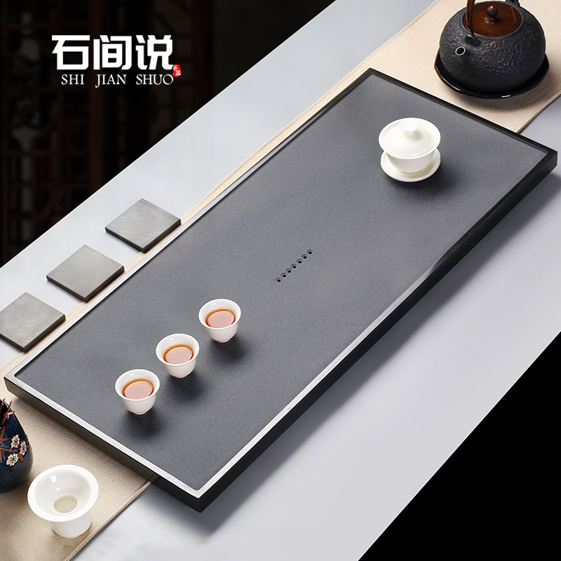 Stone room says natural urkin stone tea tray home minimalist stone rectangular small tea table tea sea tea set Tray Original