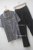 Summer Short Sleeve Maternal Breastfeeding Moon Subsuit Day Single Turnover Short Sleeve Long Pants Fed Breast Fed Pregnant pregnant womans pyjamas