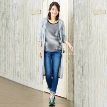 Pregnant woman sweatshirt spring and summer thin out for casual cardio-hoodie long-knit cardio-hoodie outside pregnant woman