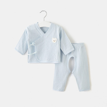 Newborn Baby Clothes Summer Thin 0 Split March Raw Underwear Long Sleeve Pure Cotton Born Baby Monk Suit