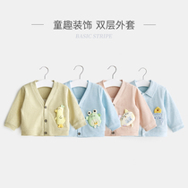 Baby jacket Spring and autumn slim fit for baby clothes Children and young children Double boy girls blouses Childrens autumn clothes