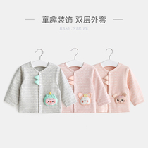 Baby jacket Spring and autumn thin section Male ultra cute cardio-toddler Childrens double blouses Female baby clothes Childrens autumn clothes