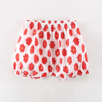 Female Baby Shorts Summer Thin outside wearing flower Pumpkin Light Cage Pants Children Pants Girl Pants Girl Child Clothing Baby Pp Pants