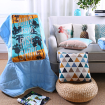 Pine cones House Nordic simple deer head pillow quilt lunch blanket sofa car cotton and linen air conditioning quilt cover blanket