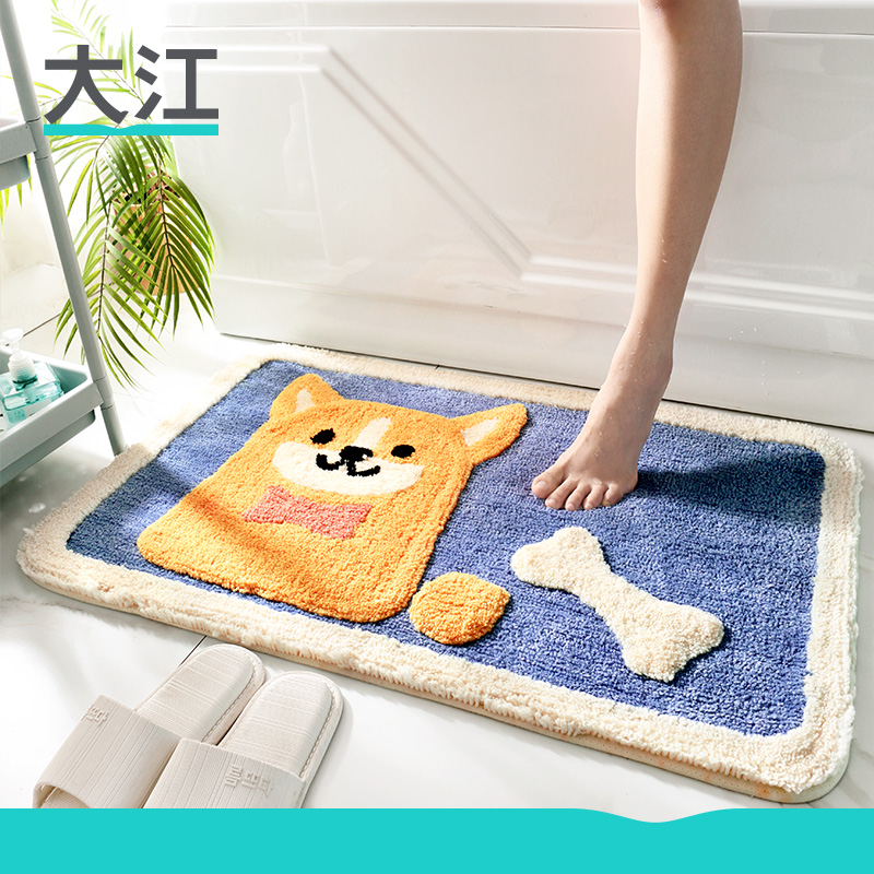 Dajiang Ground Mat Makeup Room Doorway Bathroom bathroom Slip Mat Absorbent Cool Mat Door Mat in door Home Carpet Foot Mat