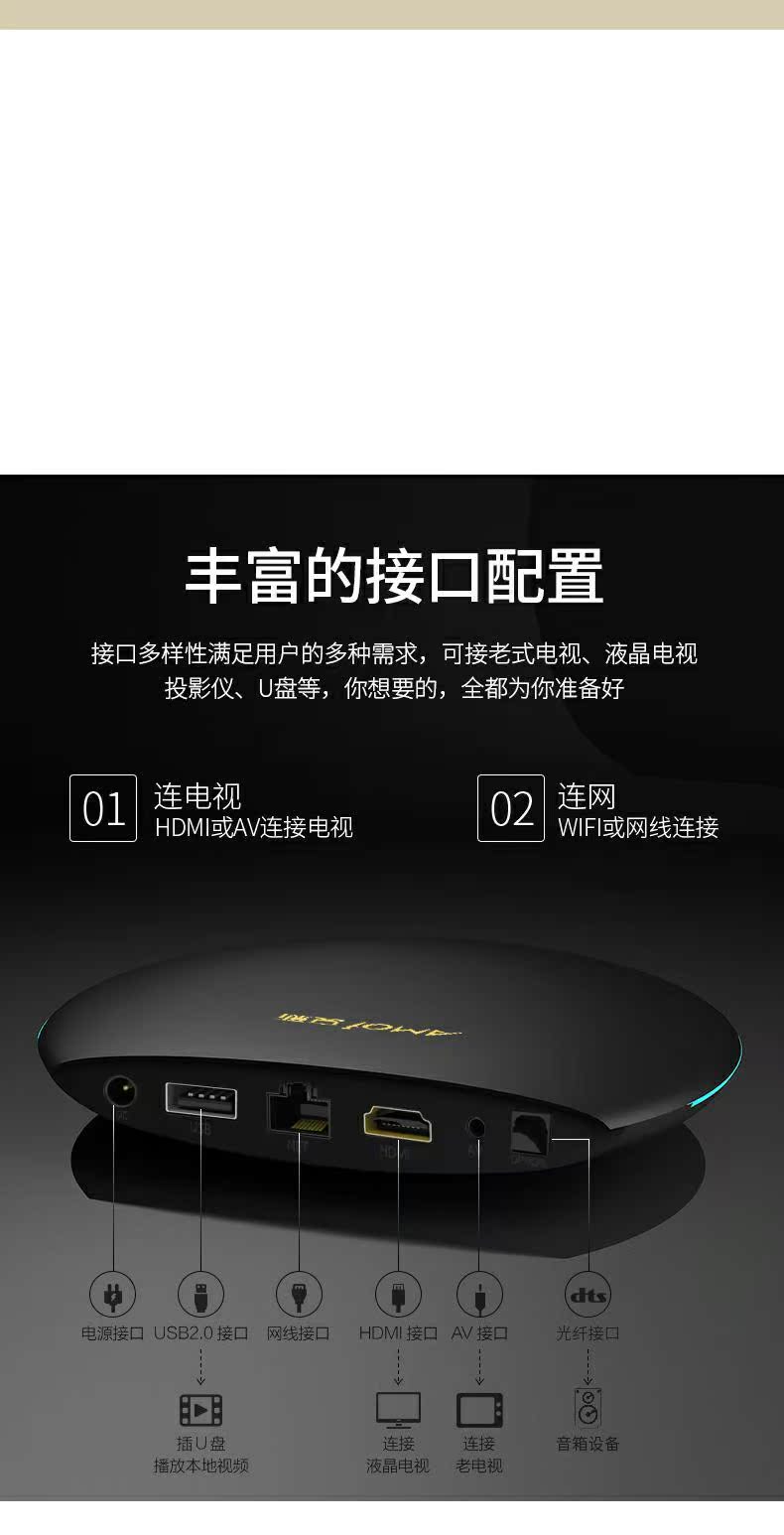 bộ phát wifi 4g viettel Amoi V1 mạng set-top box thoại AI set-top box HD player TV set-top box wifi full Netcom cục phát wifi 5g