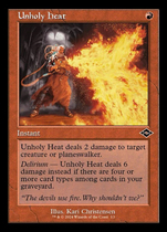 (Little Seven Magic: The Gathering) Foil Unclean Heat English Old Frame Foil MH3