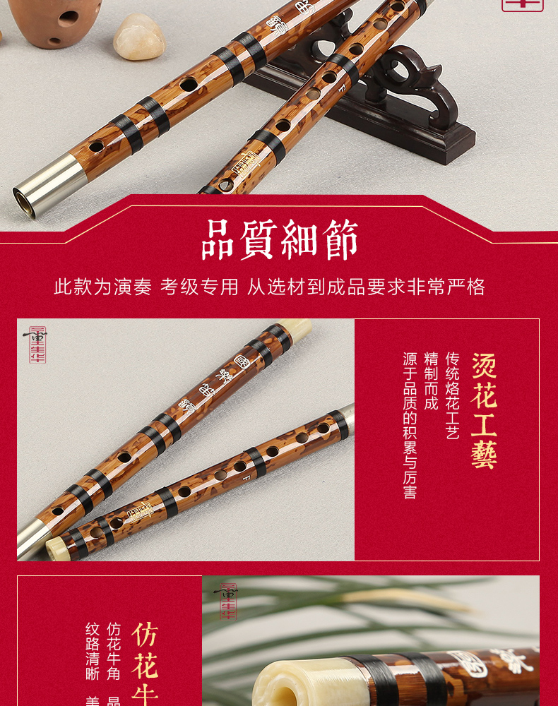 Dong Shenghua Sáo trúc sáo tre dành cho người mới bắt đầu chuyên nghiệp không có cơ sở kiểm tra sáo đàn đáy