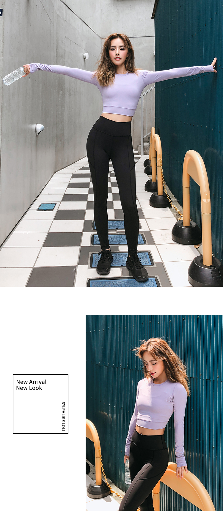 Runaway Loli Skinny Thể thao dài tay Phụ nữ rốn ngắn Làm đẹp lưng Áo thun thể dục thoáng khí Yoga áo thun the thao nam adidas có cổ