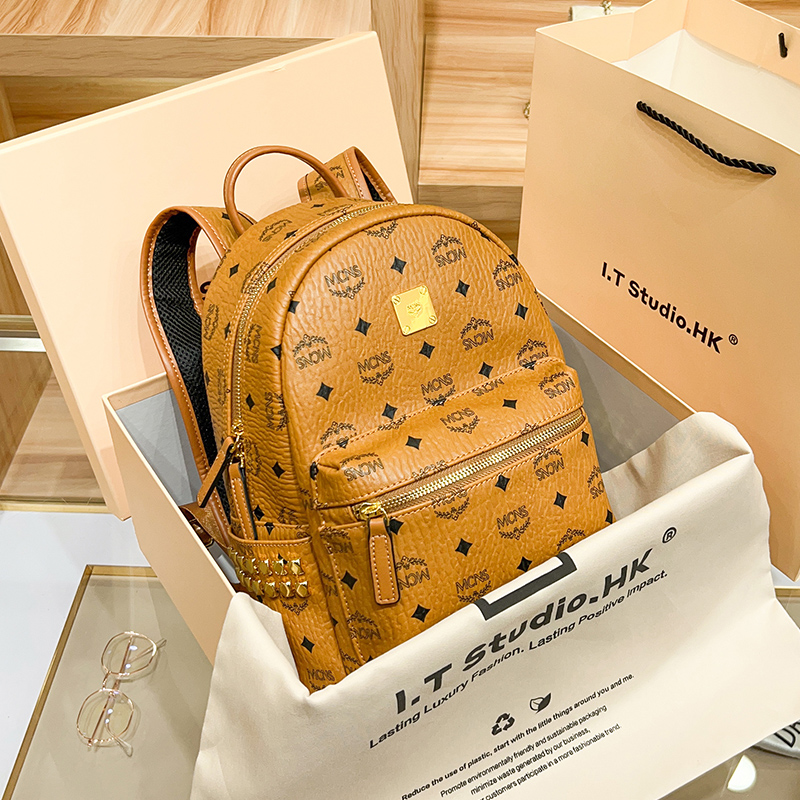 Hong Kong Special Cabinet Genuine Leather Pair Shoulder Bag Women 2023 New Tide Fashion Bag Superior Sense Large Capacity Travel Small Backpack-Taobao