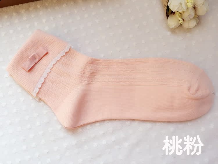 Vớ của phụ nữ Vớ Cotton Tuần Mùa Xuân Hè Dễ Thương Cung Sen Màu Rắn Cotton Thể Thao Giản Dị Ngắn Vớ Cotton