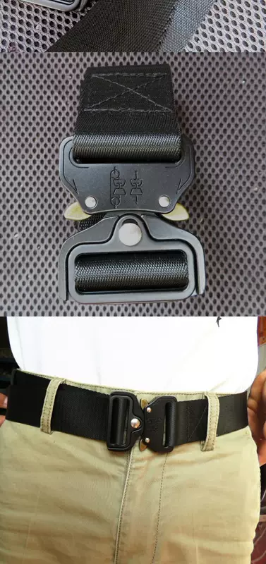 Quần nylon ngoài trời với huấn luyện quân sự lực lượng đặc biệt đa chức năng tự động khóa vải đai cobra chiến thuật vành đai nam - Thắt lưng nịt bụng giảm mỡ
