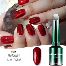 Cherry cats eye 2020 new wine red cats eye nail oil glue haze blue nail oil glue nail shop special nail oil