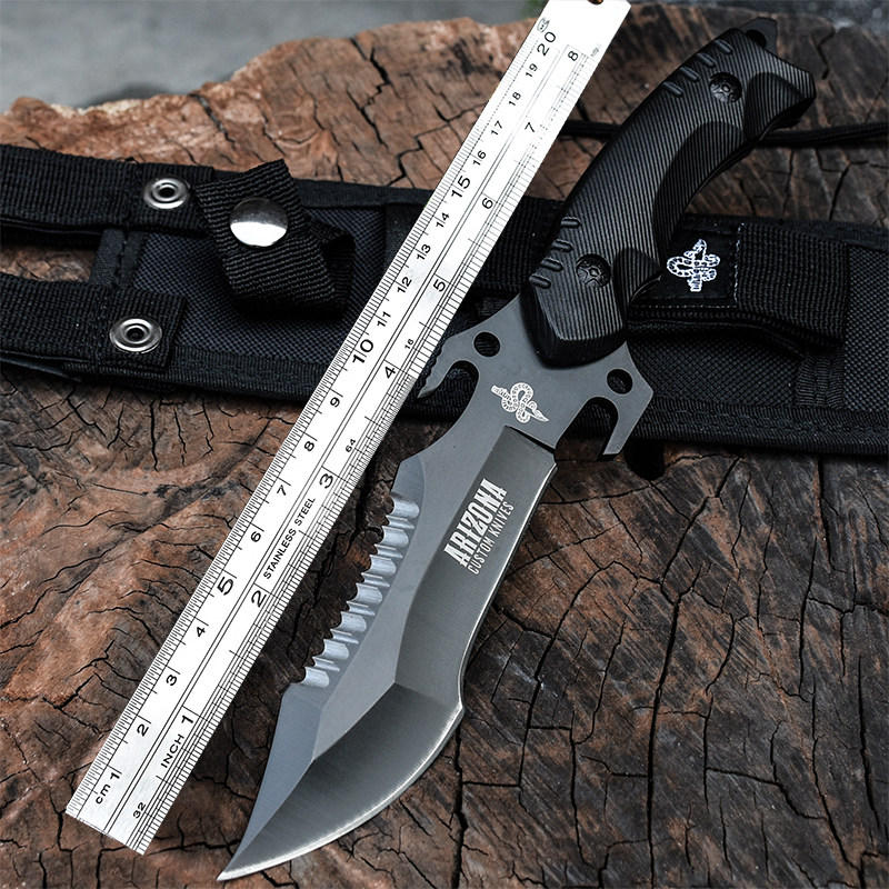 Courtson Army Knife Wilderness Knife Survival Knives Anti-Body Outdoor Small Knife Military-industrial Knife Open Blade Geometric Knife Tritium Gas Knife Carry-on