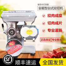 Hengyu HYDS desktop multi-function meat grinder commercial high-power electric meat shop with meat paste cutting and enema machine
