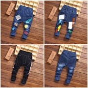 Quần jeans bé trai 2018 xuân hè mới phiên bản Hàn Quốc của quần thủy triều trẻ em quần quần trẻ em cá tính