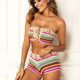 2020 Hot Selling European and American Style Hand-Crocheted Vacation Beach Swimsuit Two-Piece Colorful Set Sexy Outdoor Yoga