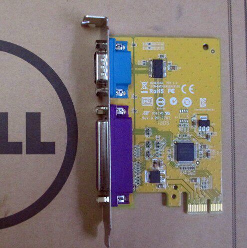 DELL PCIE 1X COM 9-pin serial port card YCJ65 full height applicable
