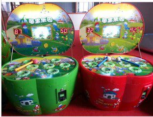 Manufacturer Direct Sales Apple Game Console Big Coin Coin Electric Rocking Car Children Toy Car Supermarket Door Swing Machine