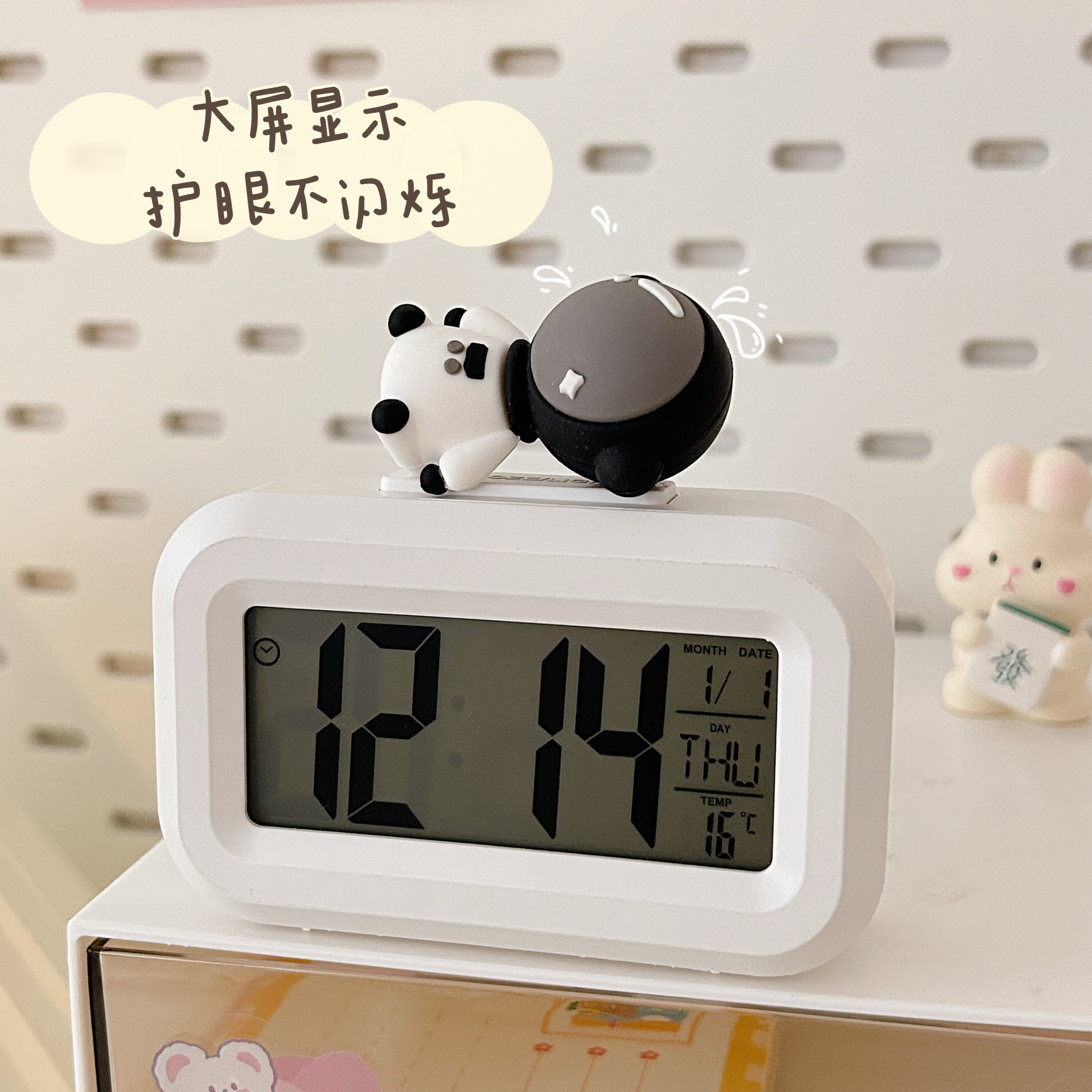 [USD 11.53] Mini Pig Alarm Clock Dormitory Desktop Multifunction Timer