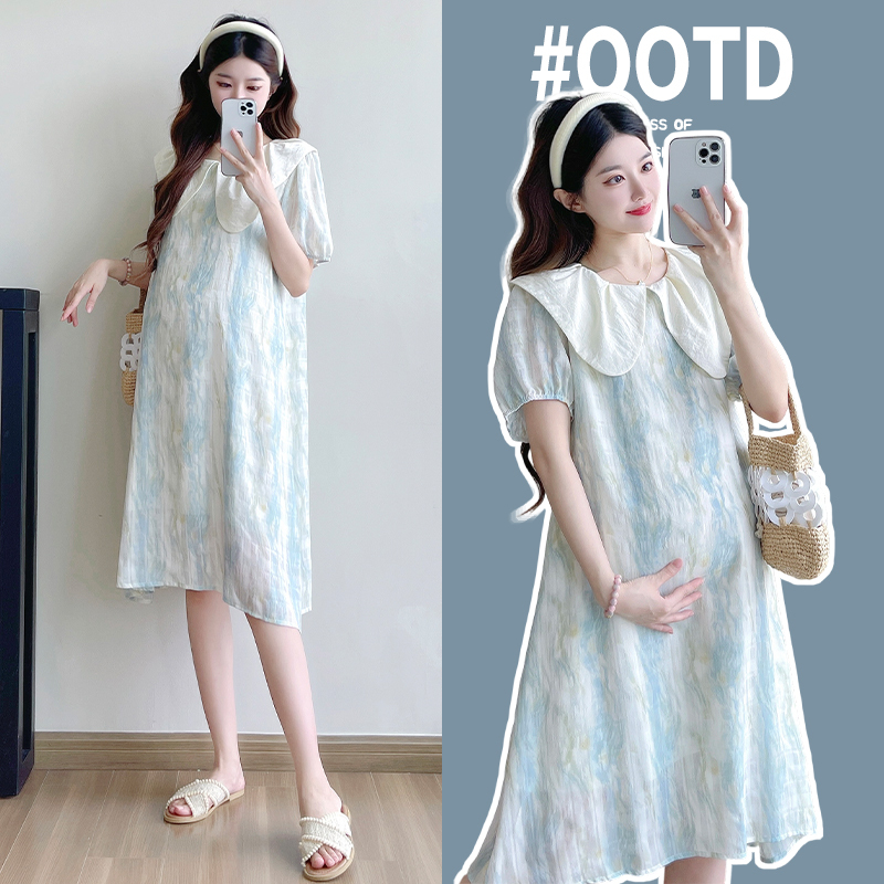 Mint Mambo Maternity Dress for Summer, Stylish Korean-Style Outerwear Dress for Women, Age-Reducing Maternity Wear for Petite Figures, Summer Dress Mint Mambo Maternity Dress for Summer, Stylish Korean-Style Outerwear Dress for Women, Age-Reducing Maternity Wear for Petite Figures, Summer Dress