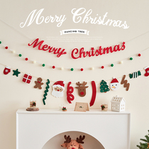 Christmas decorations Christmas tree flags pendants home childrens creative scene layout dress-up props