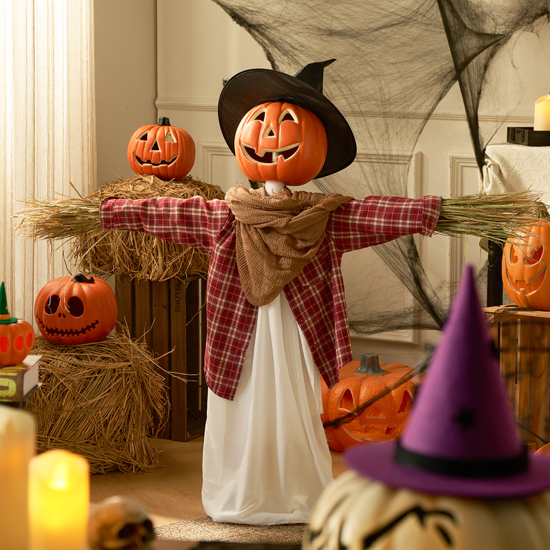 Halloween Pumpkin Decorations, Bar Party Indoor Atmosphere Scene Setup Props, Store Entrance Theme Decorations