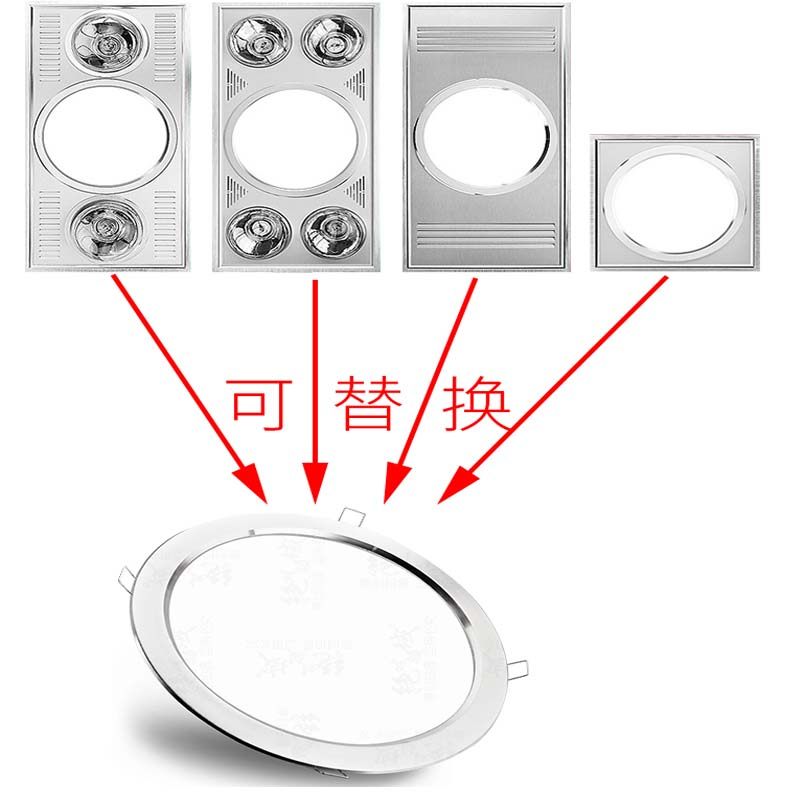 Bath Bully Floodlight Middle Round Light LED Light Plate Accessories Make-up Room Bathroom Bathrobe Round light coil led Europ