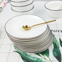 6-inch bone plate bone small plate ceramic household butterfly dinner plate table spit bone plate garbage plate light luxury 7 slag plate