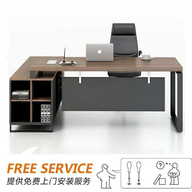 Boss Table President Desk Desk Brief Brief Modern Single Atmosphere General Manager Table Chairs Combined Big Bandae Desk Top Desk