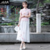 Han phụ nữ quần áo của sườn xám gió quốc gia trẻ cải thiện phiên bản Tang quần áo theo phong cách Trung Quốc phụ nữ retro quần áo trà nút xuống kiểu Trung Quốc hàng đầu 