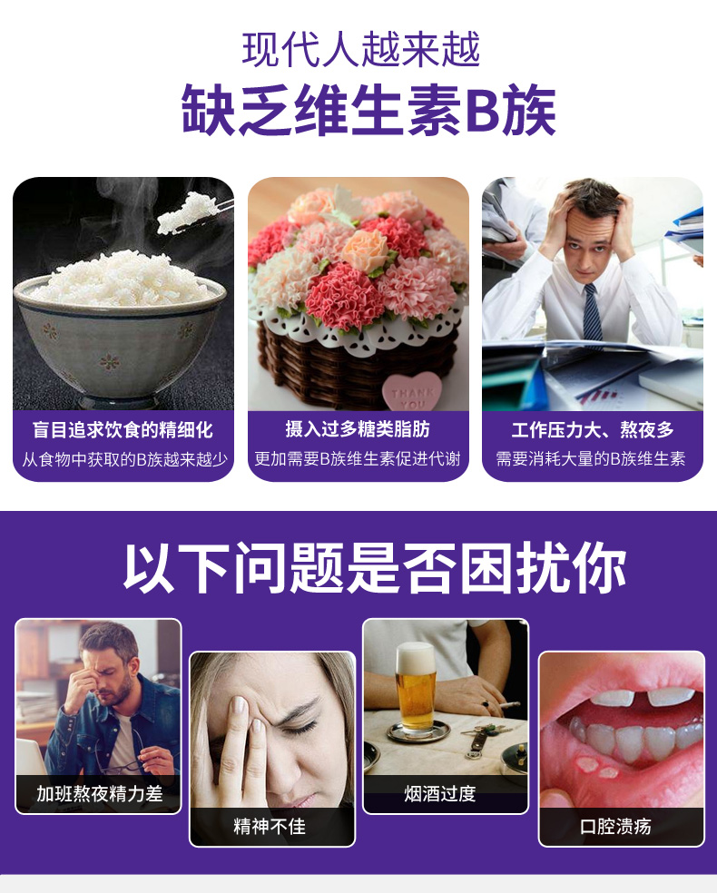 美国PipingRock复合维生素B族100片